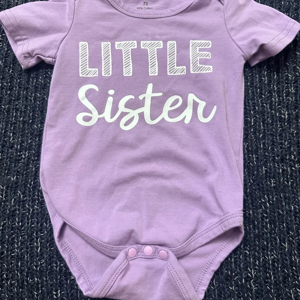 Carter’s Little Sister Baby Girl Bodysuit Bundle NWOT 3-6M 6M *